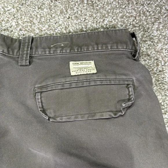 Vintage American Eagle Brown Cargo Pants Faded Y2k Essential Style Baggy 36/31 - Picture 11 of 12